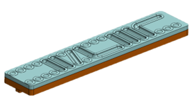Isometric view of CAD for the cartridge.