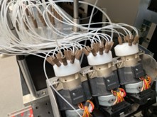 Detail of the valve system which was replaced by a simple single valve in the Gener8 developed disposable.